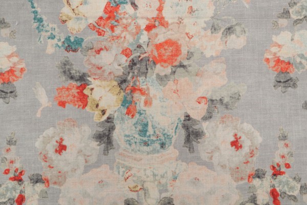 P Kaufmann Picturesque Printed Cotton Drapery Fabric in Breeze