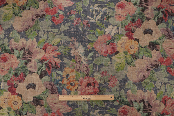 Click for PK Lifestyles Mountain Meadow Printed Cotton Blend Drapery Fabric in Lake  PK Lifestyles Mountain Meadow Printed Cotton Blend Drapery Fabric in Lake