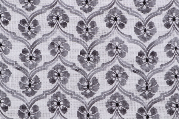PK Lifestyles Rhythmic Printed Cotton Blend Drapery Fabric in Onyx 