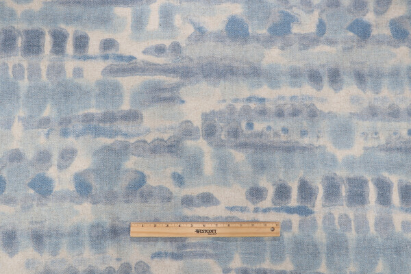 Sample of PK Lifestyles Under Currents Printed Decorator Fabric in Glacier 