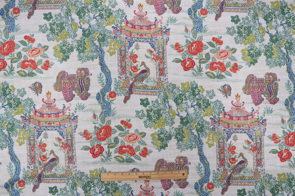 Click for PK Lifestyles Utopian Garden Printed Cotton Blend Drapery Fabric in Bloom  PK Lifestyles Utopian Garden Printed Cotton Blend Drapery Fabric in Bloom