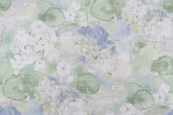 PK Lifestyles Verses Printed Cotton Drapery Fabric in Hydrangea 