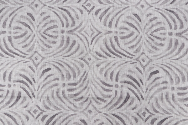 Textile 360 Oliver Sheer Printed Linen Drapery Fabric in Silver