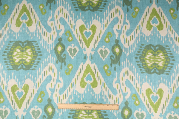Click for 3.63 Yards Waverly Enlightened Printed Cotton Drapery Fabric in Jade Waverly Enlightened Printed Cotton Drapery Fabric in Jade