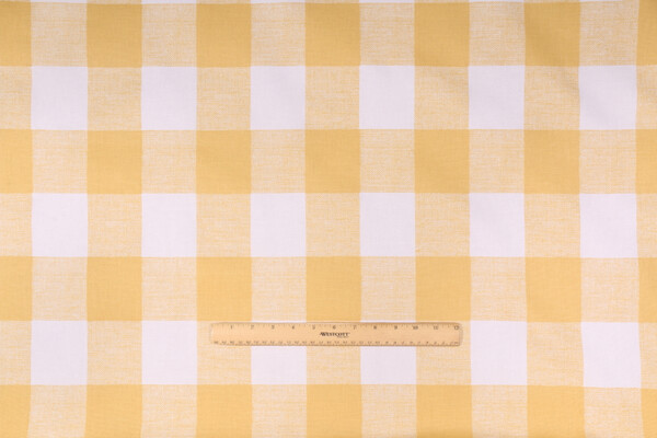 Premier Prints Anderson Printed Cotton Drapery Fabric in Brazilian Yellow