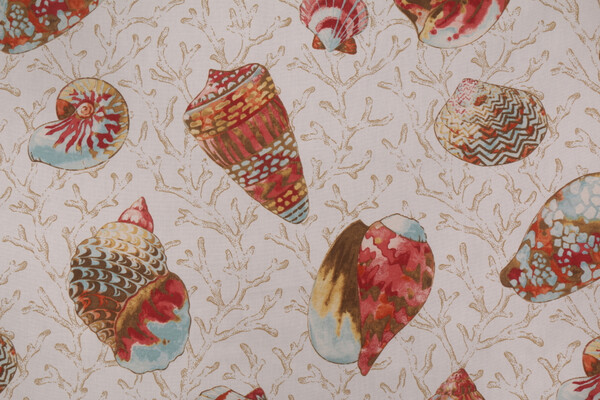 Kaufmann Ocean Treasures Printed Cotton Drapery Fabric in Sand