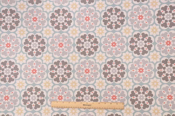 Waverly Merry Go Round Printed Cotton Drapery Fabric in Flint