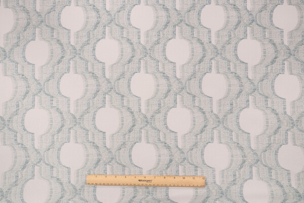 Mill Creek Keyhole Tapestry Upholstery Fabric in Seamist
