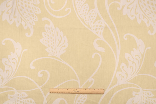 Thibaut F93215 Printed Linen Drapery Fabric in Pea