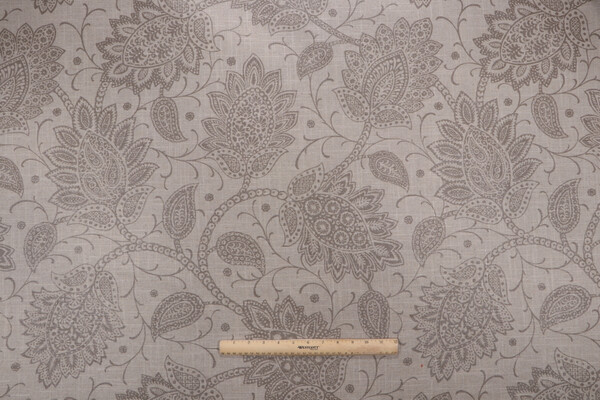 Click for 1.5 Yards Robert Allen Floral Printed Linen Drapery Fabric in Cafe Robert Allen Floral Printed Linen Drapery Fabric in Cafe