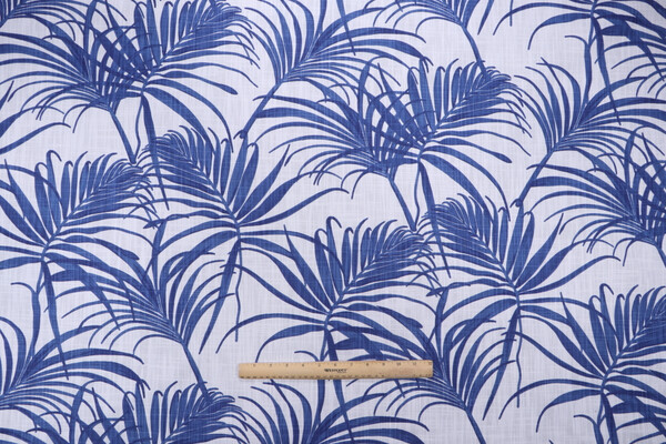 Premier Prints Karoo-Slub Canvas Printed Cotton Drapery Fabric in Commodore Blue