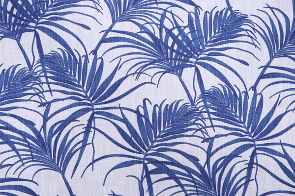 Premier Prints Karoo-Slub Canvas Printed Cotton Drapery Fabric in Commodore Blue
