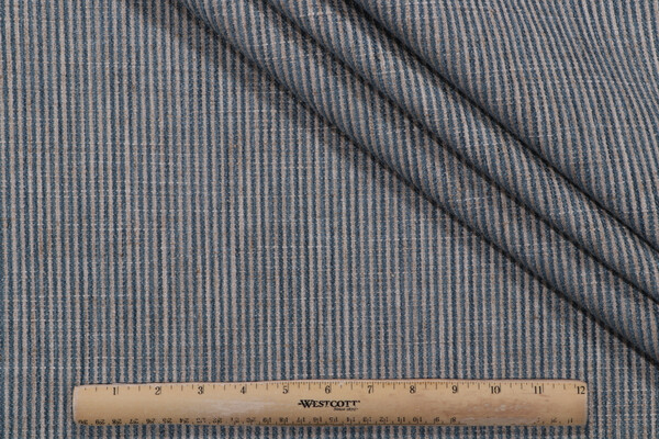 Kaufmann Bottom Line Woven Chenille Upholstery Fabric in Storm