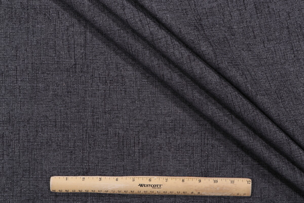 Tempo Dayton Woven Chenille Upholstery Fabric in Charcoal