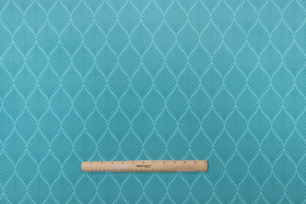 Richloom Fenbrook Printed Polyester Outdoor Fabric in Teal