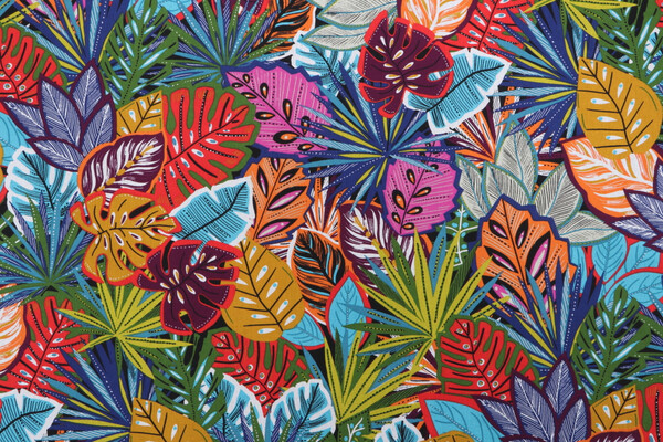 Stof France Lokoli Printed Cotton Drapery Fabric in Multicolore