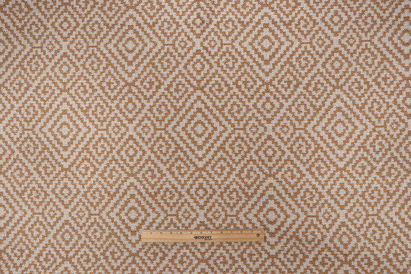 Valdese Weavers Decima Woven Crypton Home Finish Upholstery Fabric in Honey