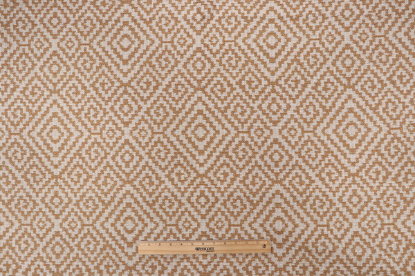 Valdese Weavers Decima Woven Crypton Home Finish Upholstery Fabric in Honey