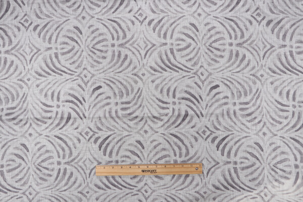 Textile 360 Oliver Sheer Printed Linen Drapery Fabric in Silver