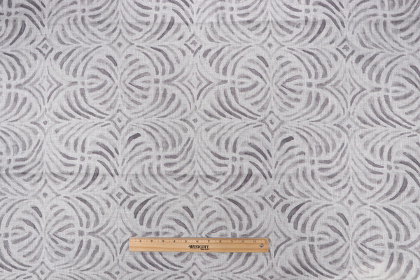 Textile 360 Oliver Sheer Printed Linen Drapery Fabric in Silver