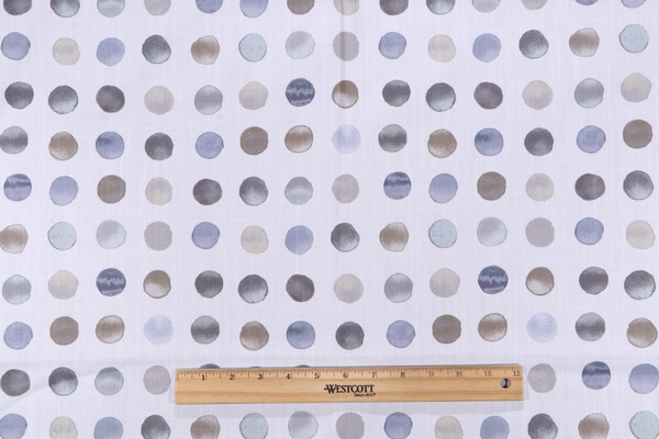Mill Creek Polly Printed Drapery Fabric in Frost