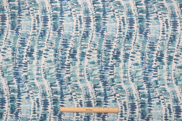 PK Lifestyles Watermark Printed Polyester Outdoor Fabric in Aquatic