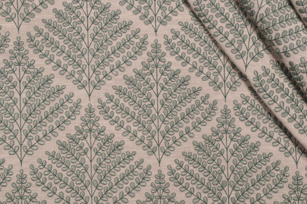 Kaufmann Orchard Embroidered Drapery Fabric in Aloe