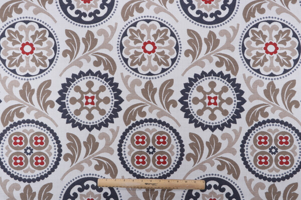 Subrella Suzanni Woven Solution Dyed Acrylic Outdoor Fabric in Khaki/Black
