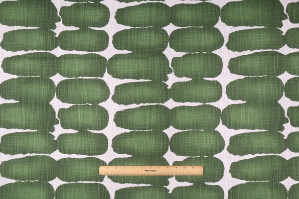 Premier Prints Shibori Dot - Slub Canvas Printed Cotton Drapery Fabric in Pine
