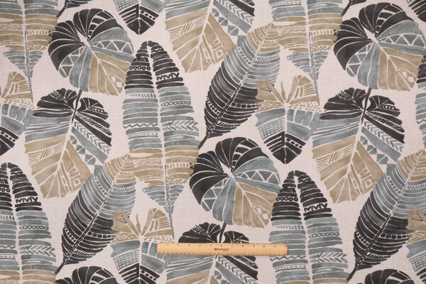 Richloom Hixon Printed Polyester Outdoor Fabric in Stone