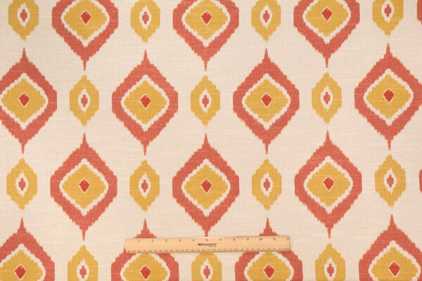 Mill Creek Ashuna Printed Cotton Drapery Fabric in Dusty Rose