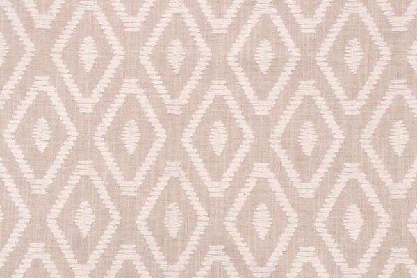 Valiant Fabrics Canyon Embroidered Drapery Fabric in Natural