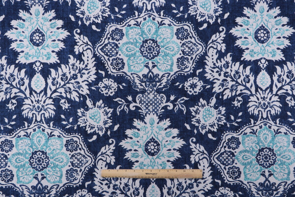 Magnolia Home Belmont Printed Cotton Drapery Fabric in Harbor