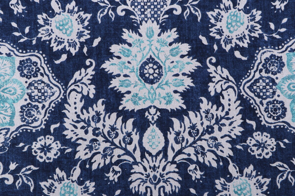 Magnolia Home Belmont Printed Cotton Drapery Fabric in Harbor
