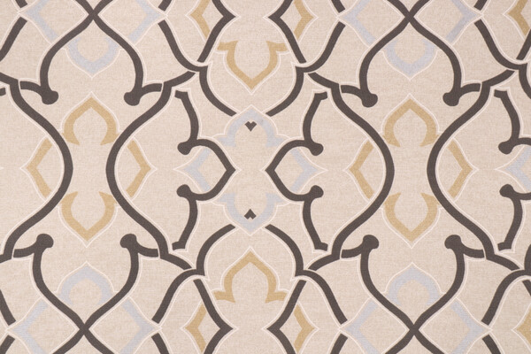 PK Lifestyles Linked Printed Polyester Outdoor Fabric in Onyx