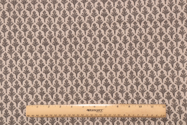 Lacefield Ponce-Danish Linen Printed Cotton Blend Drapery Fabric in Stone
