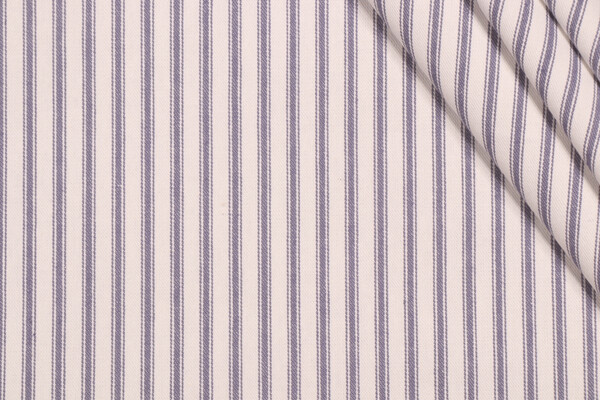 Covington Woven Ticking Decorator Fabric in 51-Denim Blue