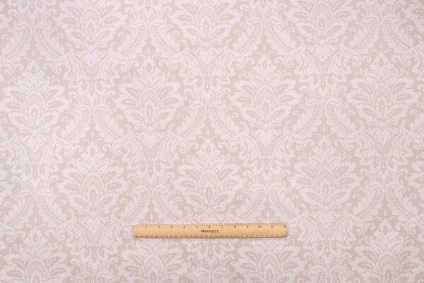 Waverly Donnington Printed Cotton Drapery Fabric in Linen