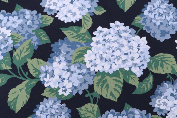 Magnolia Home Summerwind Printed Cotton Drapery Fabric in Navy