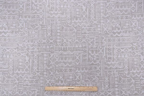 Covington Tanner Printed Drapery Fabric in Linen