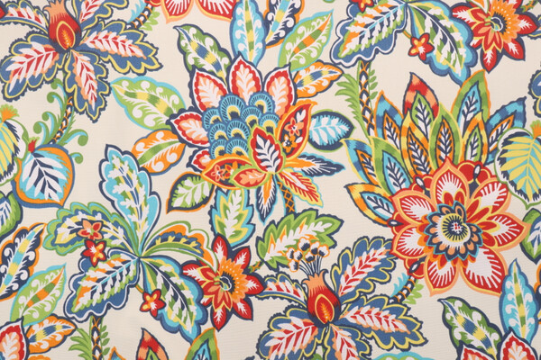 Richloom Solarium Copeland Printed Polyester Outdoor Fabric in Fiesta