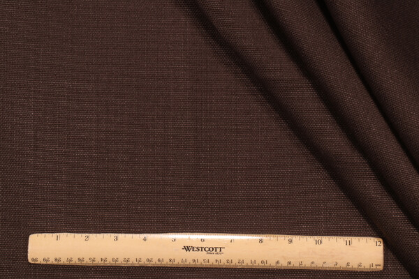 Kaufmann Slubby Linen Woven Decorator Fabric in Walnut