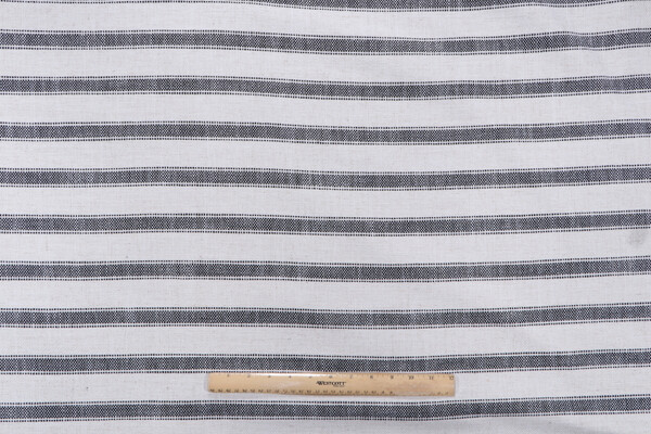 Cornell Stripe Woven Upholstery Fabric in Domino