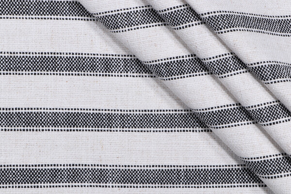 Cornell Stripe Woven Upholstery Fabric in Domino
