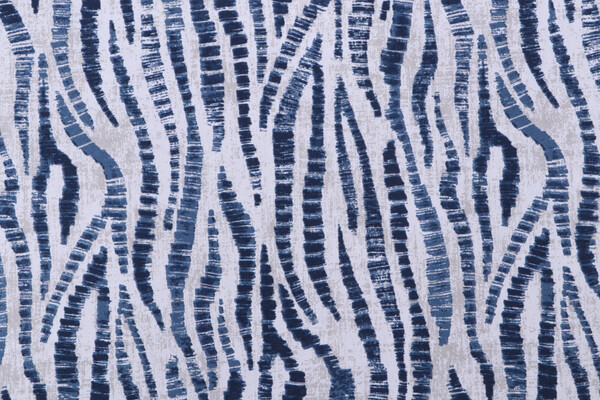 Magnolia Home Kudu Printed Cotton Drapery Fabric in Navy