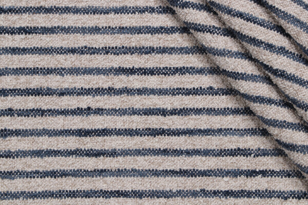 PK Lifestyles Treasured Stripe Woven Upholstery Fabric in Indigo 