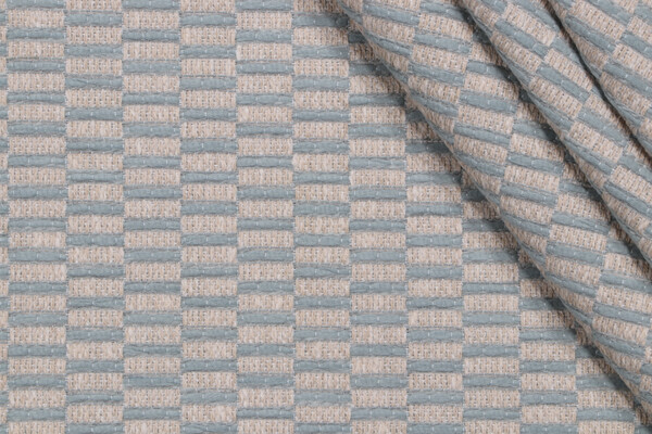 Sample of PK Lifestyles Stacked Woven Upholstery Fabric in Chambray 