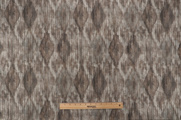 Sample of PK Lifestyles Zahra Ikat Printed Decorator Fabric in Pecan 