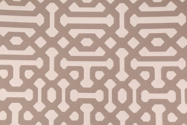 Sunbrella Fretwork Woven Solution Dyed Acrylic Outdoor Fabric in Taupe