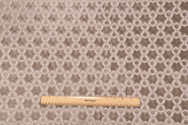 Beacon Hill Cordoba Star Velvet Upholstery Fabric in Granite